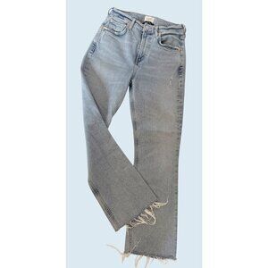 CITIZENS OF HUMANITY Isola Cropped Hi Rise Raw Hem Jeans Size 26